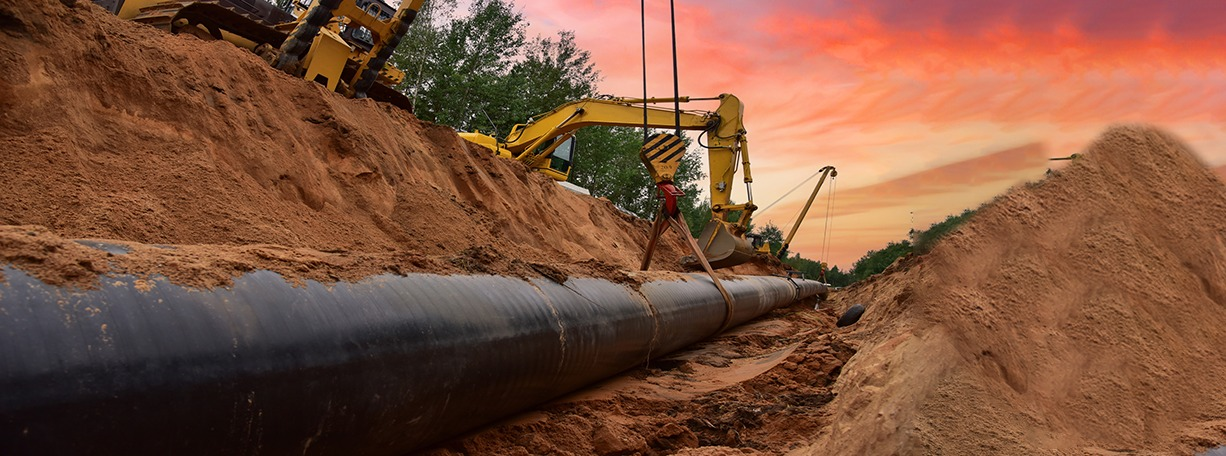 Gas pipeline installation